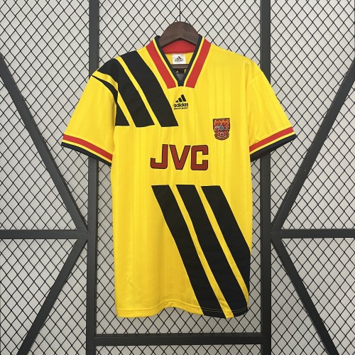 Retro Jersey 1993-1994 Arsenal Away Yellow Soccer Jersey Vintage Football Shirt