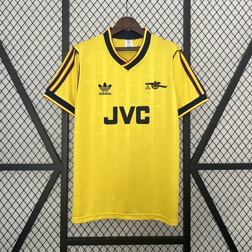 Retro Jersey Arsenal 1986-1988 Away Yellow Soccer Jersey