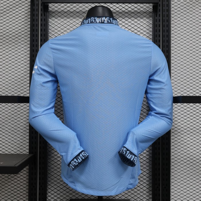 Long Sleeve Player Version Manchester City 2024-2025 Home Soccer Jersey Man City Football Shirt