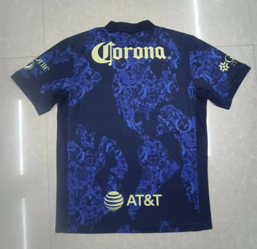 Fan Version 2024-2025 Club America Aguilas Away Blue Soccer Jersey Football Shirt