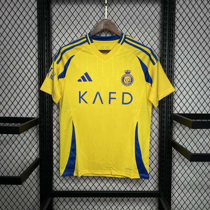 Fans Version 2024-2025 Al Nassr Home Soccer Jersey Football Shirt