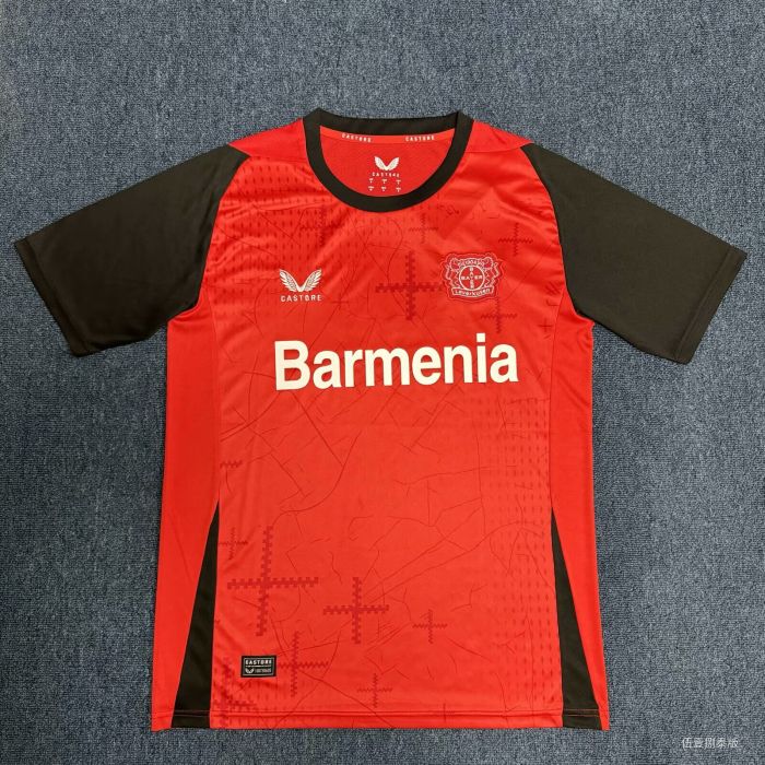 Fan Version 2024-2025 Bayer 04 Leverkusen Home Red Soccer Jersey