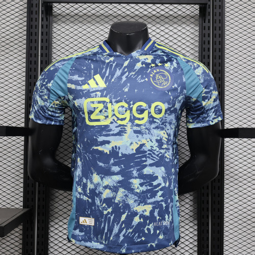Player Version 2024-2025 Ajax Away Blue Soccer Jersey