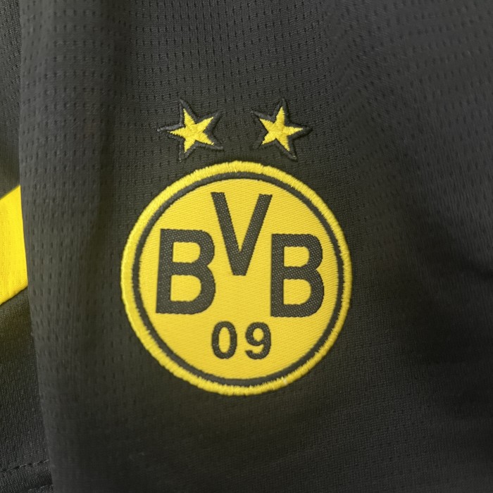 Youth Uniform Kids Kit Borussia Dortmund 2024-2025 Home Soccer Jersey Shorts BVB Child Football Set