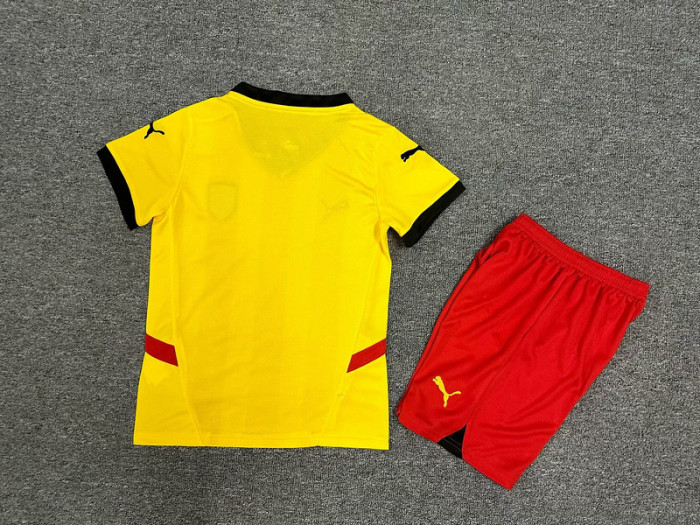 Youth Uniform Kids Kit Lens 2024-2025 Home Soccer Jersey Shorts Child Football Set