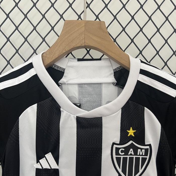 Youth Uniform Kids Kit Atletico Mineiro 2024-2025 Home Soccer Jersey Shorts Child Football Set