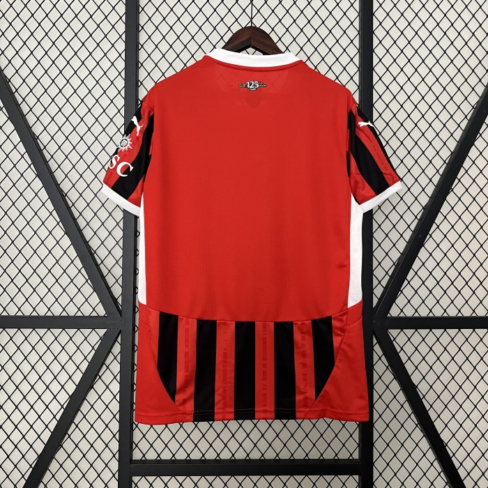 Fan Version 2024-2025 AC Milan Home Soccer Jersey AC Football Shirt