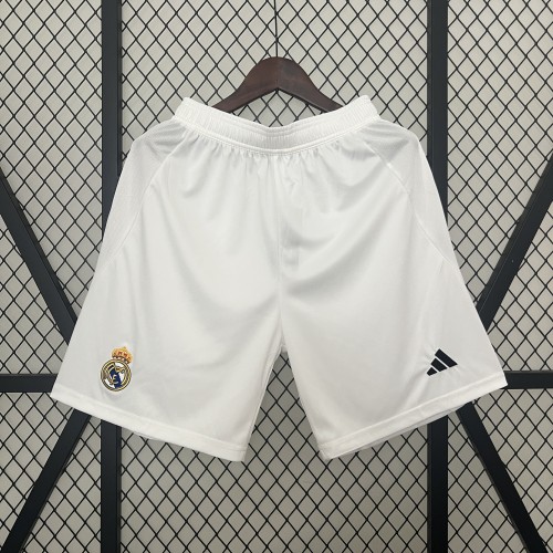 Fan Version 2024-2025 Real Madrid Home Soccer Shorts Football Shirt