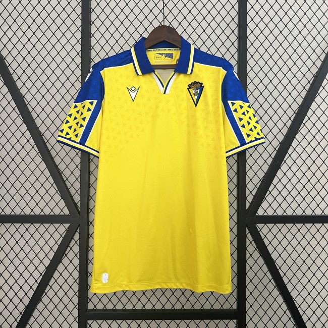 Fans Version CADIZ 2024-2025 Cadiz Home Soccer Jersey Football Shirt