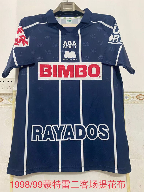 Retro Jersey 1998-1999 Monterrey Third Away Dark Blue Soccer Jersey Vintage Football Shirt