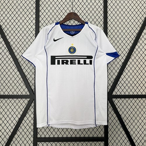 Retro Shirt 2004-2005 Inter Milan Vintage Away White Soccer Jersey