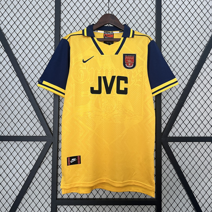 Retro Jersey 1996-1997 Arsenal Away Yellow Soccer Jersey Vintage Football Shirt