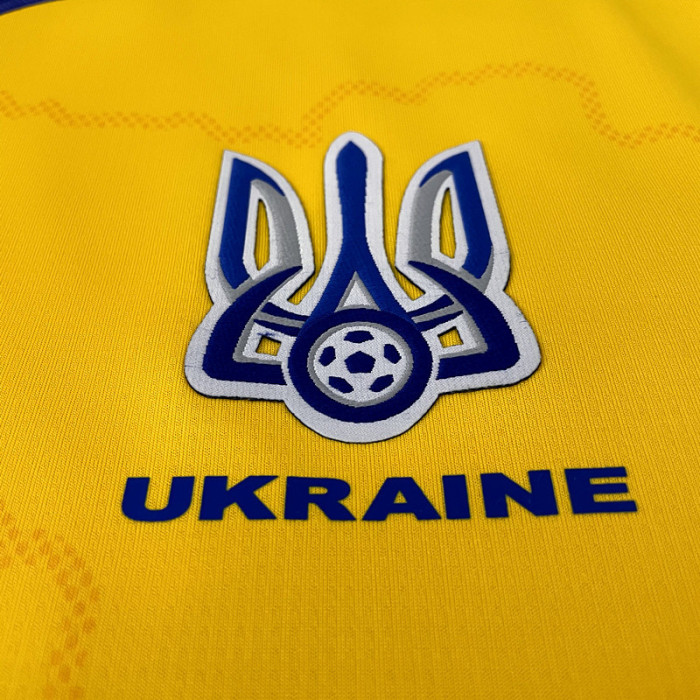 Retro Jersey 2021-2022 Ukraine Home Soccer Jersey Yellow Football Shirt