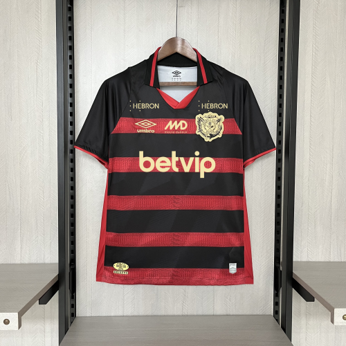 with All Sponor Logos Fan Version 2024-2025 Recife Home Soccer Jersey Football Shirt