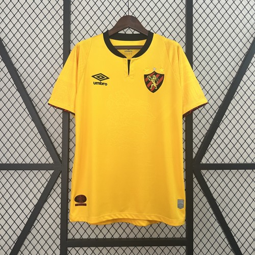 Fan Version 2024-2025 Recife Away Yellow Soccer Jersey Football Shirt