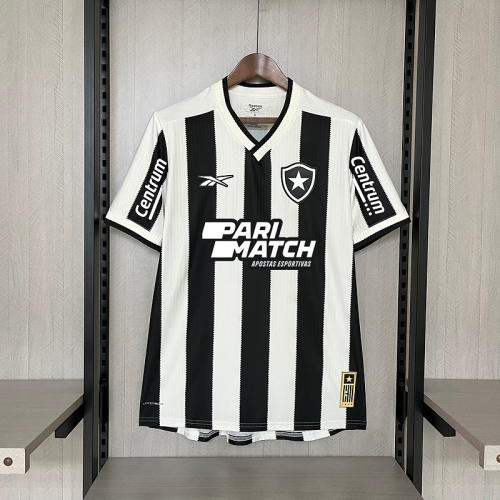 with All Sponor Logos Fan Version 2024-2025 Botafogo Home Soccer Jersey Football Shirt