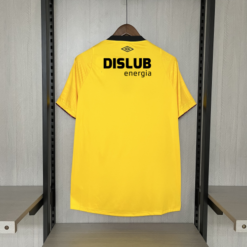 with All Sponor Logos Fan Version 2024-2025 Recife Away Yellow Soccer Jersey Football Shirt