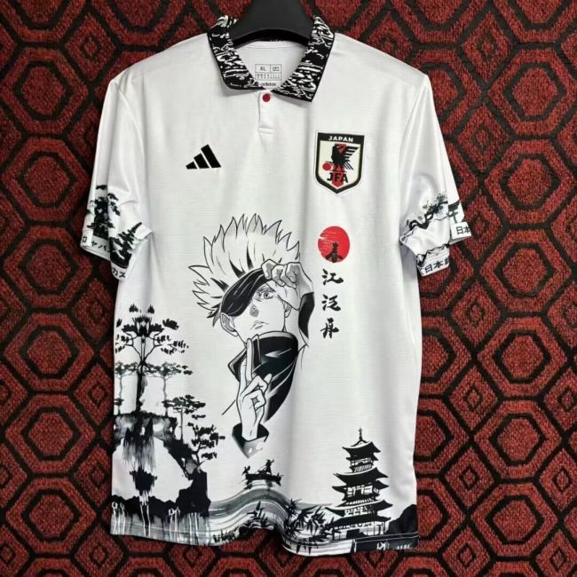 Fan Version Japan 2024 White Comic Version Soccer Jersey Football Shirt