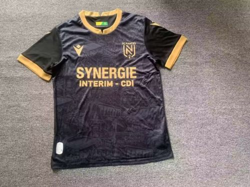 Fans Version 2024-2025 Nantes Away Black Soccer Jersey Football Shirt