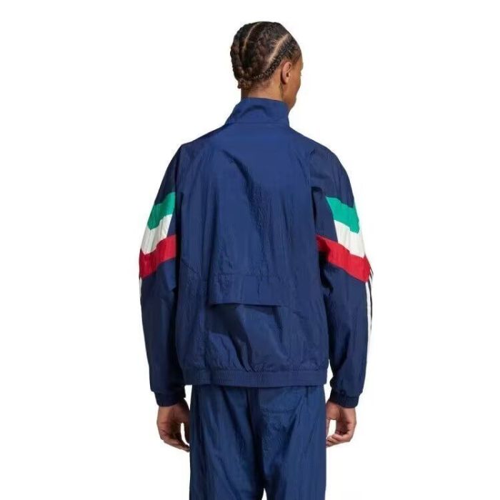 2024 Italy Dark Blue Soccer Windbreaker Jacket Football Jacket