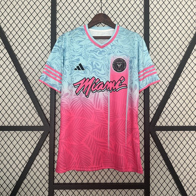 Fan Version 2024-2025 Inter Miami Pink/Blue Special Edition Soccer Jersey Football Shirt