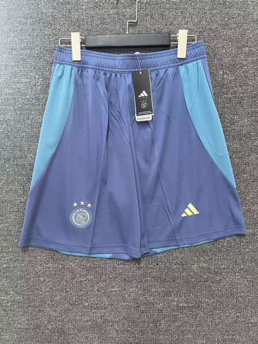 Fan Version 2024-2025 Ajax Away Dark Blue Soccer Shorts Football Shorts