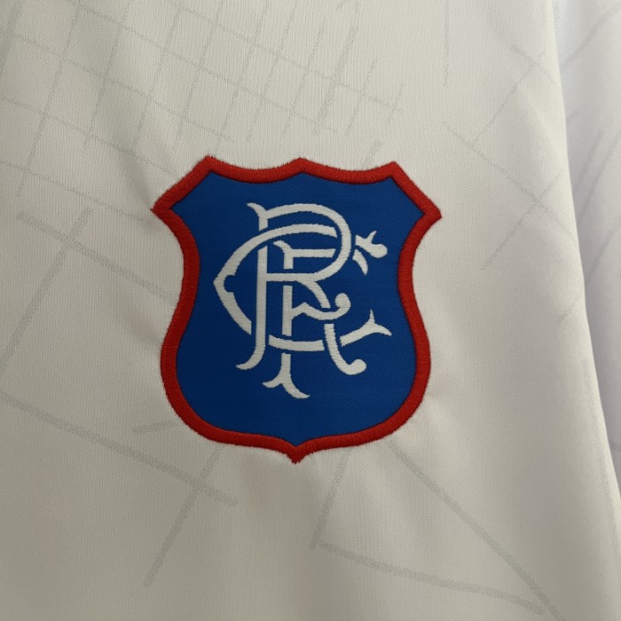 Fan Version 2024-2025 Rangers Away White Soccer Jersey Football Shirt