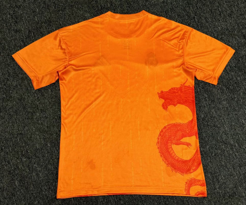Fan Version 2024-2025 Real Madrid Orange Dragon Version Soccer Jersey Real Football Shirt