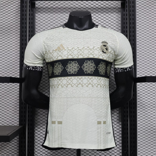 Player Version 2024-2025 Real Madrid Beige Special Edition Soccer Jersey Real Football Shirt