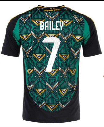 Fan Version 2024 Jamaica Bailey 7 Away Soccer Jersey Football Shirt
