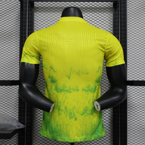 Player Version 2024 Brazil Yellow Special Edition Soccer Jersey Brasil Football Shirt
