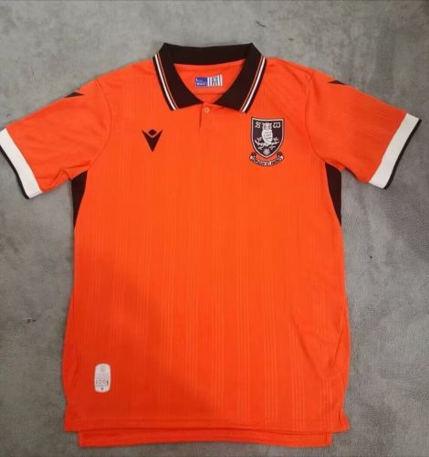 Fan Version 2024-2025 Sheffield Wednesday Away Orange Soccer Jersey Football Shirt