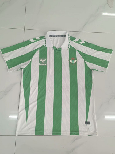 without Sponor Logo Fan Version 2024-2025 Real Betis Home Soccer Jersey Football Shirt