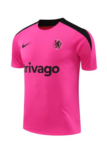 Fan Version 2024-2025 Chelsea Pink/Black Soccer Training Jersey Football Pre-match Shirt
