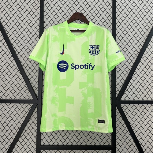 Barca Camisetas de Futbol Fan Version 2024-2025 Barcelona Third Away Green Soccer Jersey