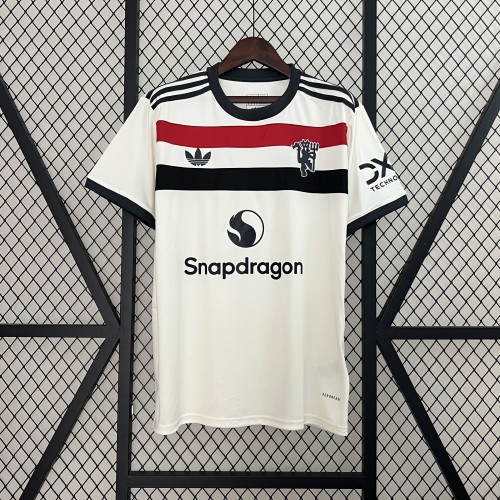 Fan Version 2024-2025 Manchester United Third Away White Soccer Jersey Man United Football Shirt