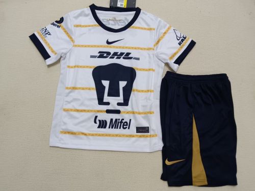 Youth Uniform Kids Kit 2024-2025 Pumas Home Soccer Jersey Shorts Child Football Set