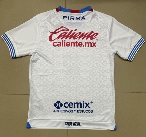 Fan Version 2024-2025 Cruz Azul Away White Soccer Jersey Football Shirt