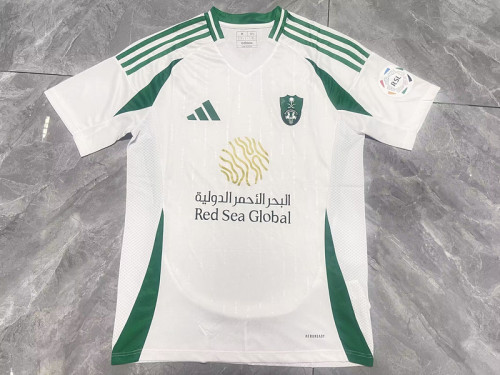 Fan Version 2023-2024 Al-Ahli Saudi Away White Soccer Jersey Football Shirt