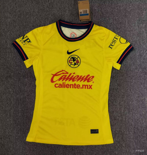 Women 2024-2025 Club America Home Soccer Jersey Girl Football Shirt