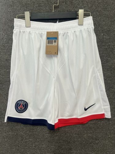 Fan Version PSG 2024-2025 Away White Soccer Shorts Paris Football Shorts