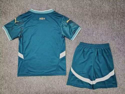 Youth Uniform Kids Kit 2024-2025 Marseille Away Dark Blue Soccer Jersey Shorts Child Football Set