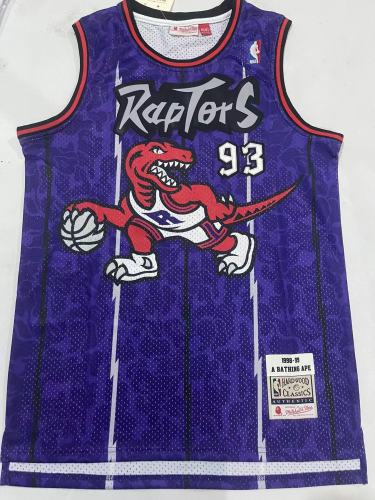 Mitchell&Ness 1998-99 Toronto Raptors 93 BAPE Purple NBA Jersey Basketball Shirt