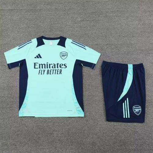 Adult Uniform 2024-2025 Arsenal Green Soccer Training Jersey Shorts