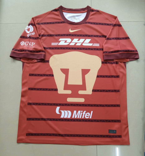 Fan Version 2024-2025 Pumas Red Goalkeeper Soccer Jersey Football Shirt