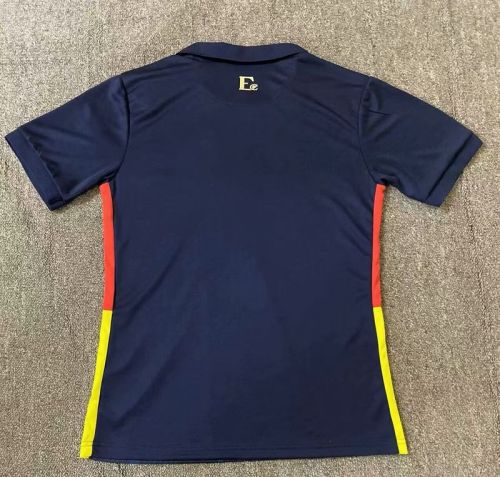 Fans Version 2024 Ecuador Dark Blue Soccer Jersey Football Shirt