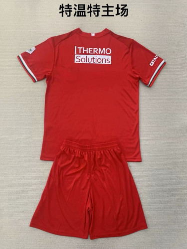 Youth Uniform Kids Kit Twente 2024-2025 Home Soccer Jersey Shorts Child Football Set
