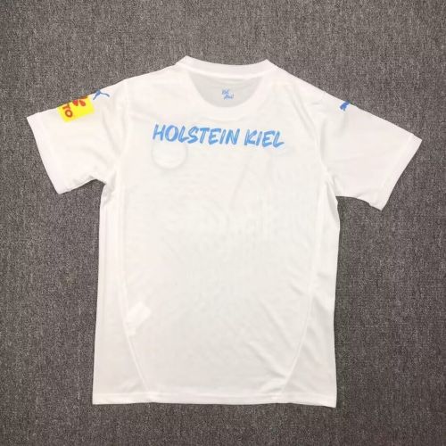 Fan Version 2024-2025 Holstein Kiel Away White Soccer Jersey Football Shirt