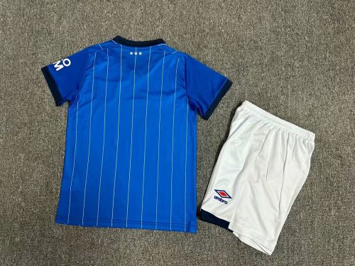 Youth Uniform Kids Kit Ipswich Town 2024-2025 Home Soccer Jersey Shorts Child Football Set