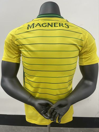 Fan Version 2024-2025 Celtic Away Yellow Soccer Jersey Football Shirt